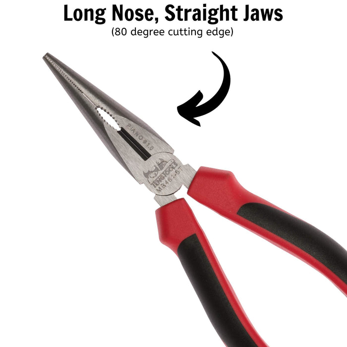 Teng Tools Long Nose Plier TPR Grip 170mm Teng Tools - Town Tools 