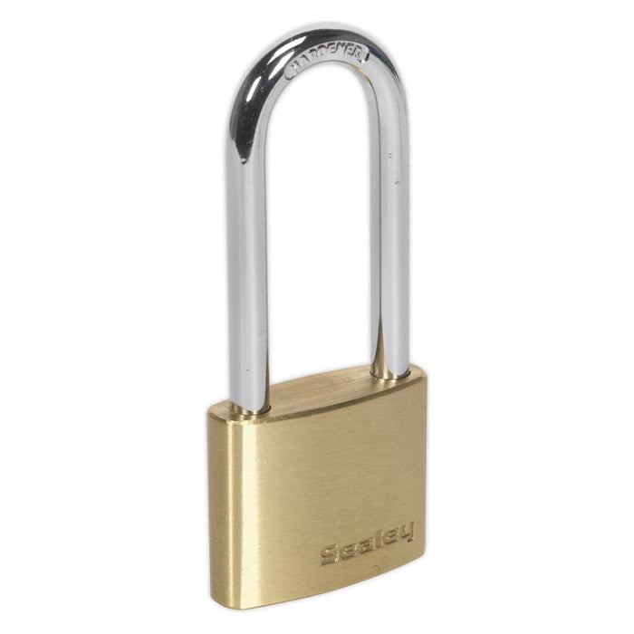 Sealey Brass Body Padlock Long Shackle 40mm Sealey - Town Tools 