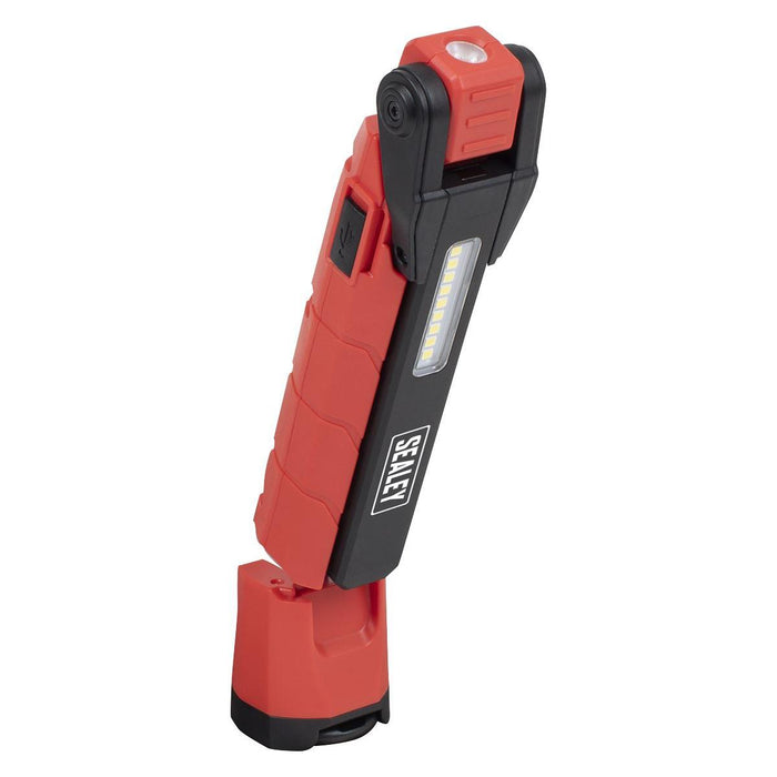 Sealey Rechargeable 360 Inspection Light 10W & 2 x 4W SMD LED - Red LED3605R Sealey - Town Tools 