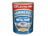Hammerite Direct to Rust Smooth Finish Metal Paint Silver 750ml + 33% Hammerite - Town Tools