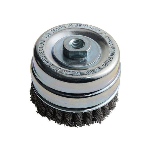 Lessmann Knot Cup Brush 100mm M14x2.0, 0.50 Steel Wire* Lessmann - Town Tools