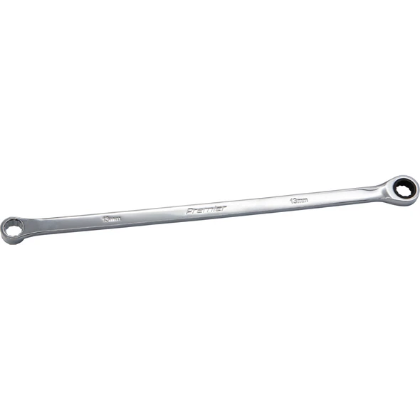 Sealey Extra-Long Double Ring Ratchet/Fixed Spanner 13mm (72T)