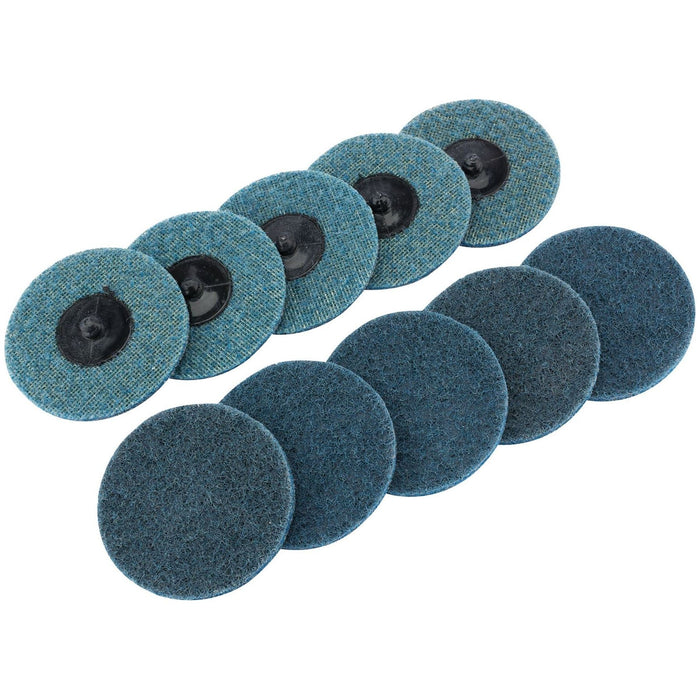 Draper Polycarbide Abrasive Pads, 75mm, Fine (Pack of 10) 75626 Draper - Town Tools 