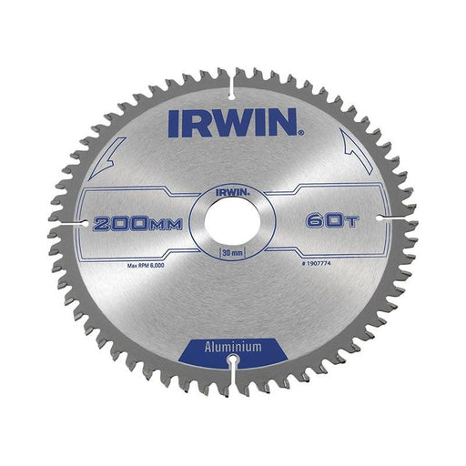 Irwin® Professional Aluminium Circular Saw Blade 200 x 30mm 60T TCG IRWIN® - Town Tools