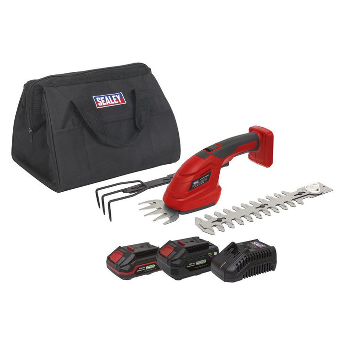 Sealey Cordless 3-in-1 Garden Tool Kit 20V SV20 Series  2 Batteries CP20VGT3KIT Sealey - Town Tools 