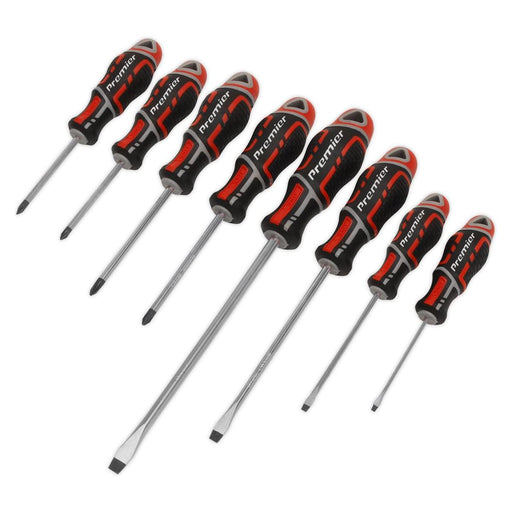 Sealey Premier Premier GripMAX Screwdriver Set 8pc - Red AK4322 Sealey Premier - Town Tools 