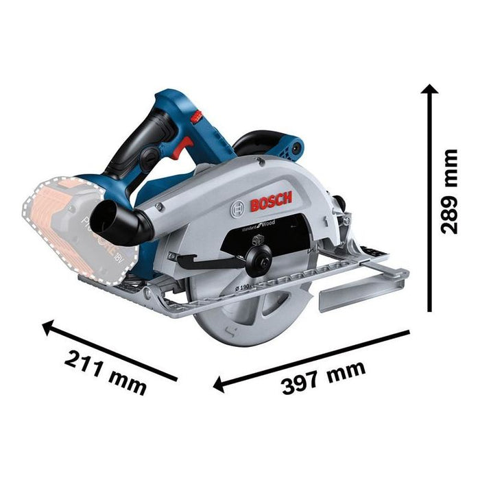 Bosch GKS 18V-68 C Professional BITURBO Circular Saw 18V Bare Unit Bosch - Town Tools