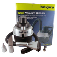 12v Sakura Wet Dry Vacuum Cleaner Hoover Portable Car Caravan Air Pump Inflator