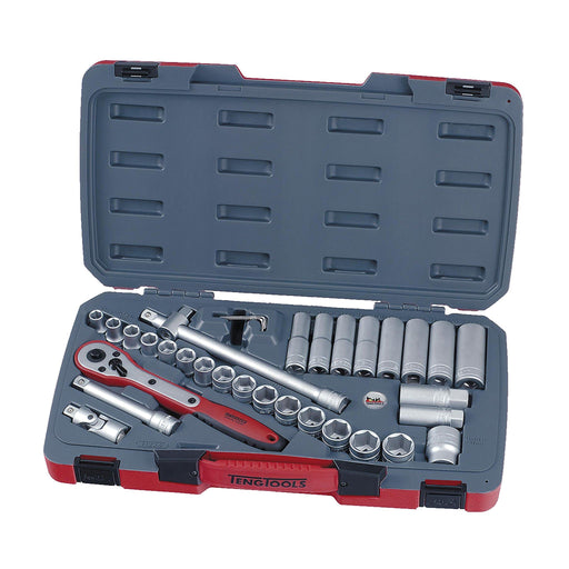 Teng Tools MECCA PRO 1/2" Socket Set 6 pt 34 Pieces Teng Tools - Town Tools 