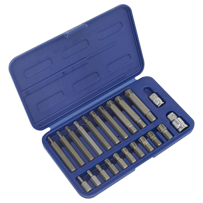 Sealey Ribe Bit Set 22pc 3/8" & 1/2"Sq Drive SX105 Sealey - Town Tools 