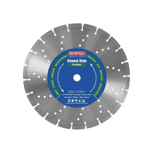 Faithfull Professional Diamond Blade 300 x 20mm Faithfull - Town Tools