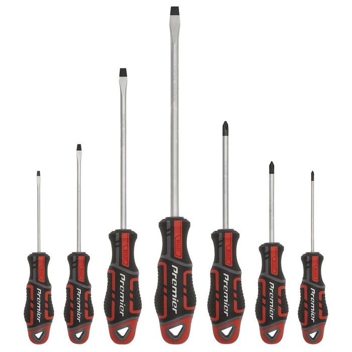 Sealey Premier Premier GripMAX Screwdriver Set 7pc - Red AK4321 Sealey Premier - Town Tools 