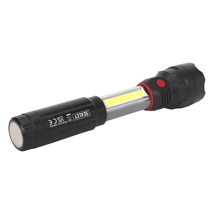 Sealey Torch/Inspection Light 3W COB & 3W LED 4 x AAA Cell LED069 Sealey - Town Tools 