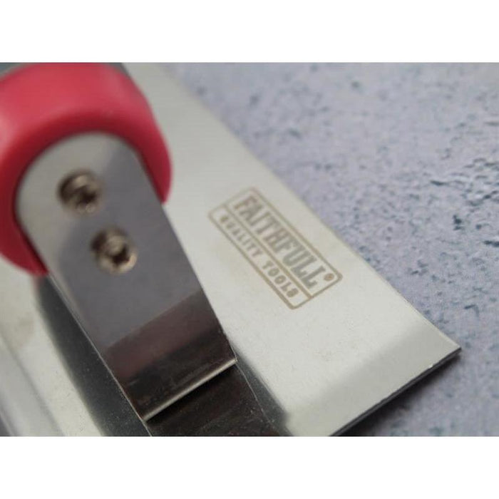 Faithfull Edging Trowel Soft Grip Handle 6 x 3in Faithfull - Town Tools