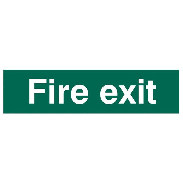 Scan Fire Exit Text Only - PVC Sign 200 x 50mm Scan - Town Tools