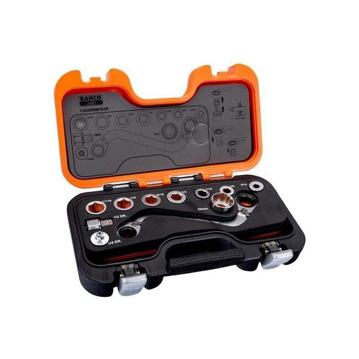 Bahco S Type Ratchet Ring Wrench & Adaptor Set, 29 Piece Bahco - Town Tools