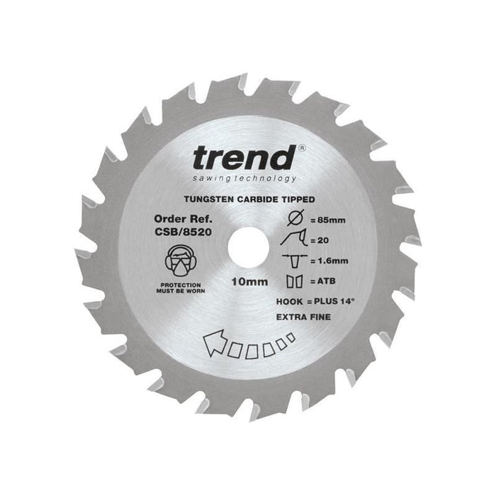 Trend CraftPro Mini Saw Blade 85 x 10mm x 20T Trend - Town Tools