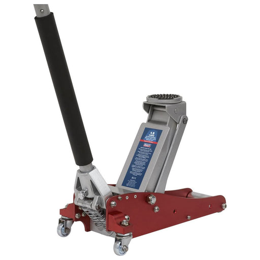 Sealey Trolley Jack 1.5 Tonne Aluminium/Steel Rocket Lift RJAS1500 Sealey - Town Tools 