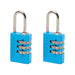Master Lock Aluminium 3-Digit Combination 20mm Padlock Colour x 2 Master Lock - Town Tools
