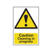 Scan Caution Cleaning In Progress - PVC Sign 200 x 300mm Scan - Town Tools