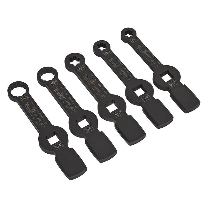 Sealey Brake Caliper Slogging Wrench Set 5pc CV212 Sealey - Town Tools 