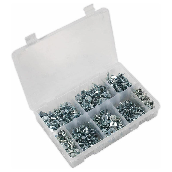 Sealey Acme Screw with Captive Washer Asstmt 300pc Zinc BS 4174CZ AB067SM Sealey - Town Tools 