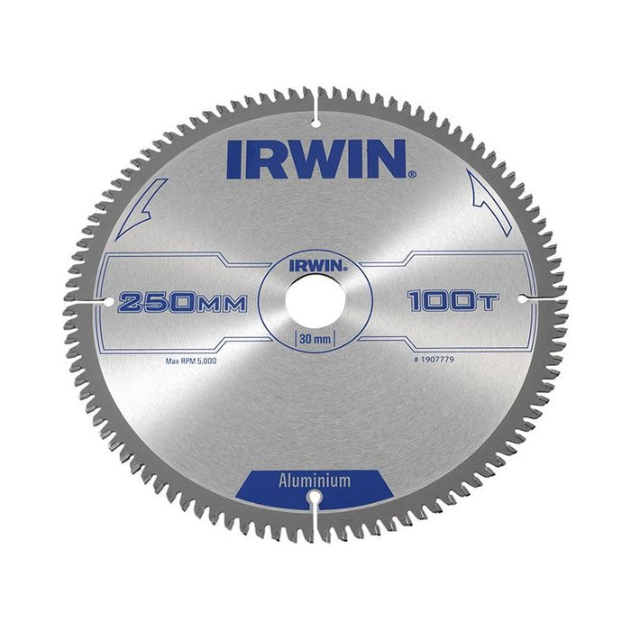 Irwin® Professional Aluminium Circular Saw Blade 250 x 30mm x 100T TCG IRWIN® - Town Tools