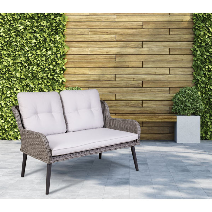 Dellonda Buxton Rattan Wicker Outdoor 2-Seater Sofa DG80