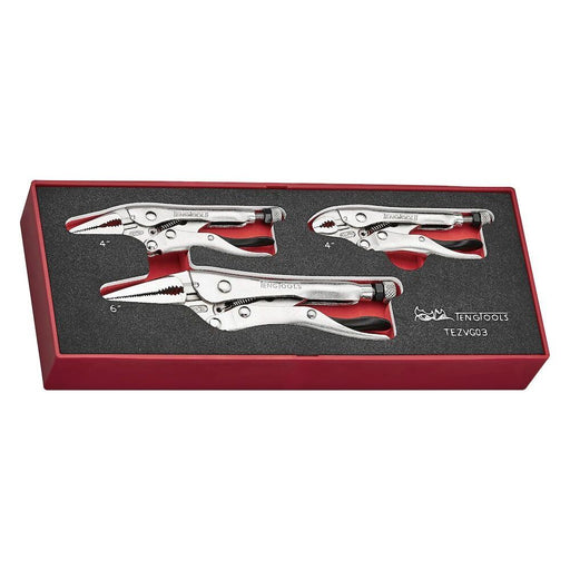 Teng Tools Power Grip Plier Set FOAMX2 3 Pieces Teng Tools - Town Tools 