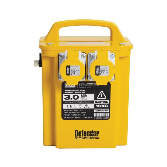 Defender 3kVA Portable Transformer 16A 110V Defender - Town Tools 