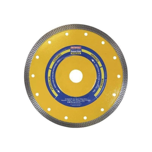 Faithfull Porcelain Diamond Blade 200 x 25.4mm Faithfull - Town Tools