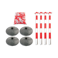 Laser Set of 4 Posts & Bases with Chain 6700