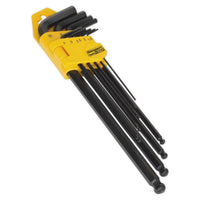 Sealey Ball-End Hex Key Set 9pc Extra-Long Metric S01094
