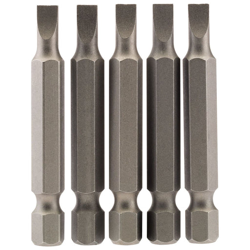 Draper Plain Slot Insert Bit, 4.5mm, 1/4" Hex, 50mm Long (Pack of 5) 64270 Draper - Town Tools 