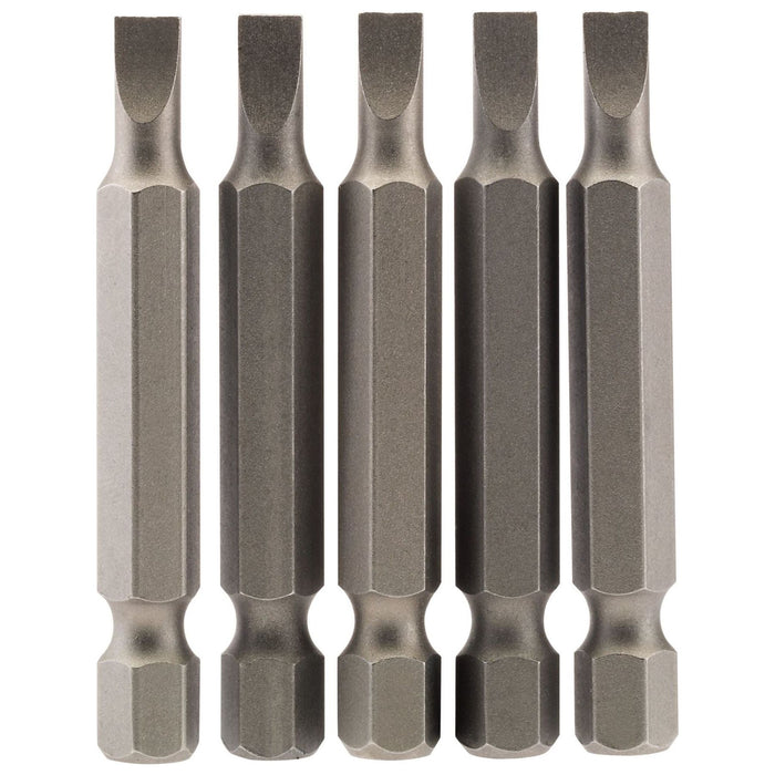 Draper Plain Slot Insert Bit, 4.5mm, 1/4" Hex, 50mm Long (Pack of 5) 64270 Draper - Town Tools 