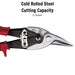 Teng Tools Tin Snip High Leverage Left/Straight Teng Tools - Town Tools 