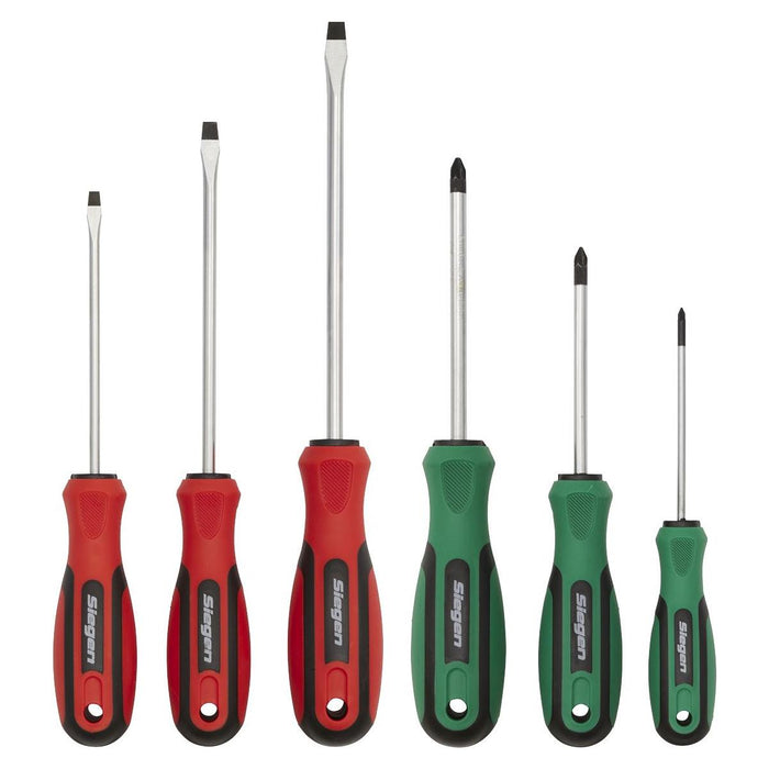 Sealey Soft Grip Screwdriver Set 6pc S0615 Siegen by Sealey - Town Tools 