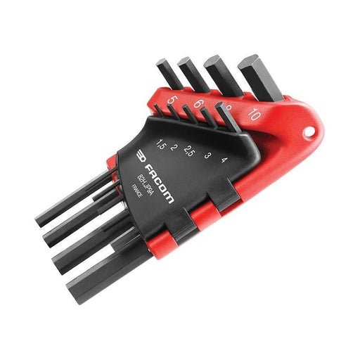 Facom 82H.JP9A Metric Hexagon Key Set, 9 Piece Facom - Town Tools