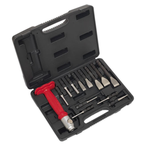 Sealey Interchangeable Punch & Chisel Set 13pc AK9215 Sealey - Town Tools 