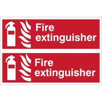 Draper Fire Extinguisher' Fire Equipment Sign (Pack of 2) 72444