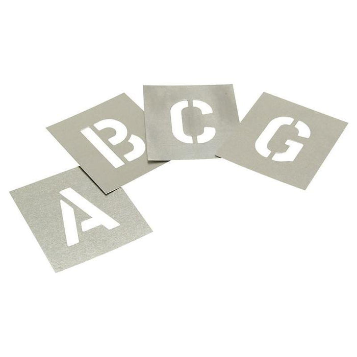Stencils Set of Zinc Stencils - Letters 2.1/2in Stencils - Town Tools