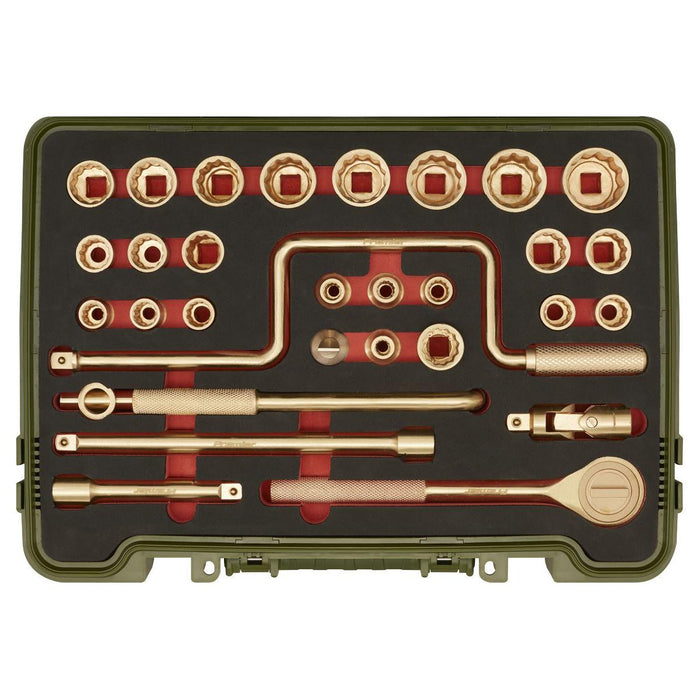 Sealey Premier Premier Non-Sparking Socket Set 1/2"Sq Drive 31pc NS039 Sealey Premier - Town Tools 