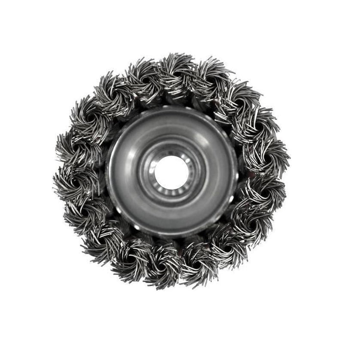 Faithfull Wire Cup Brush Twist Knot 65mm M14x2, 0.50mm Steel Wire Faithfull - Town Tools