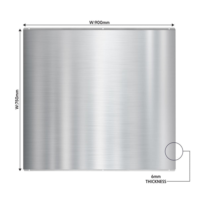 Baridi Splashback for Cooker Hoods 90 x 75cm - Stainless Steel DH195 Baridi - Town Tools 