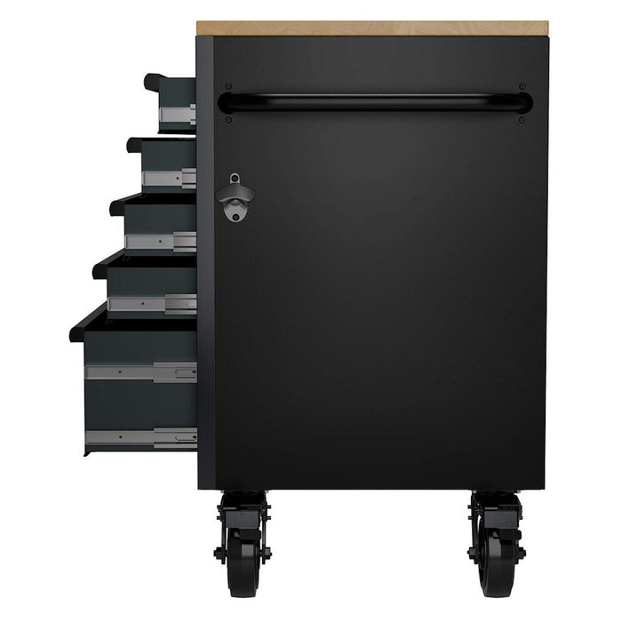 BUNKER 5 Drawer Workbench Roller Tool Cabinet, 61", Grey - B100-61G5D