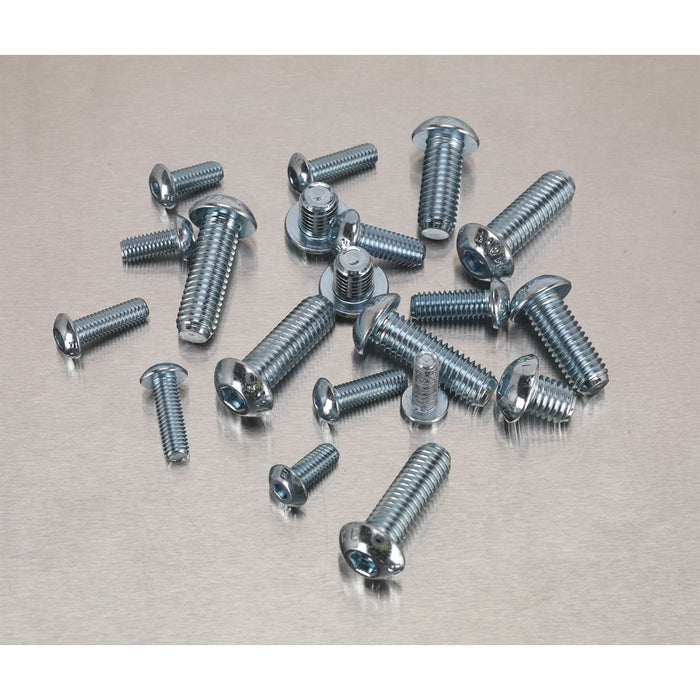 Button Head High Tensile 10.9 Socket Screw Assortment M5-M10 108pc - DIN 912 Sealey - Town Tools 