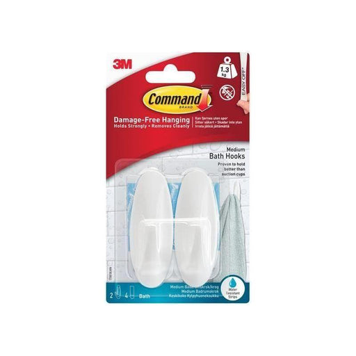 Command™ Medium Bathroom Hooks (Pack 2) Command™ - Town Tools