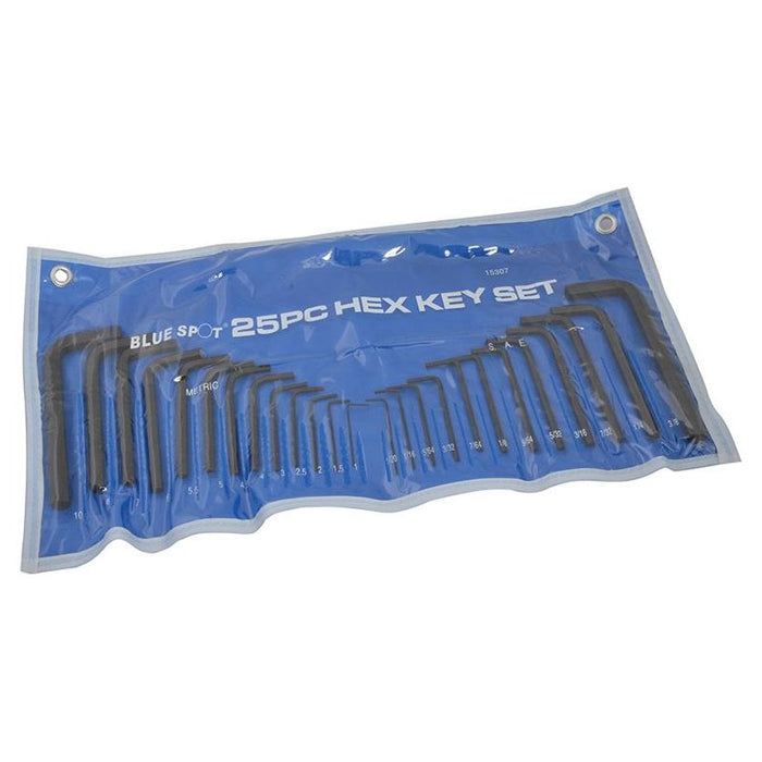 Bluespot Tools Metric & Imperial Hexagon Key Pouch Set, 25 Piece BlueSpot Tools - Town Tools