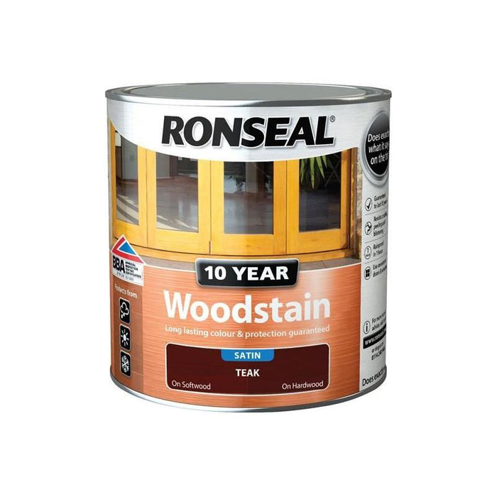 Ronseal 10 Year Woodstain Teak 2.5 litre Ronseal - Town Tools