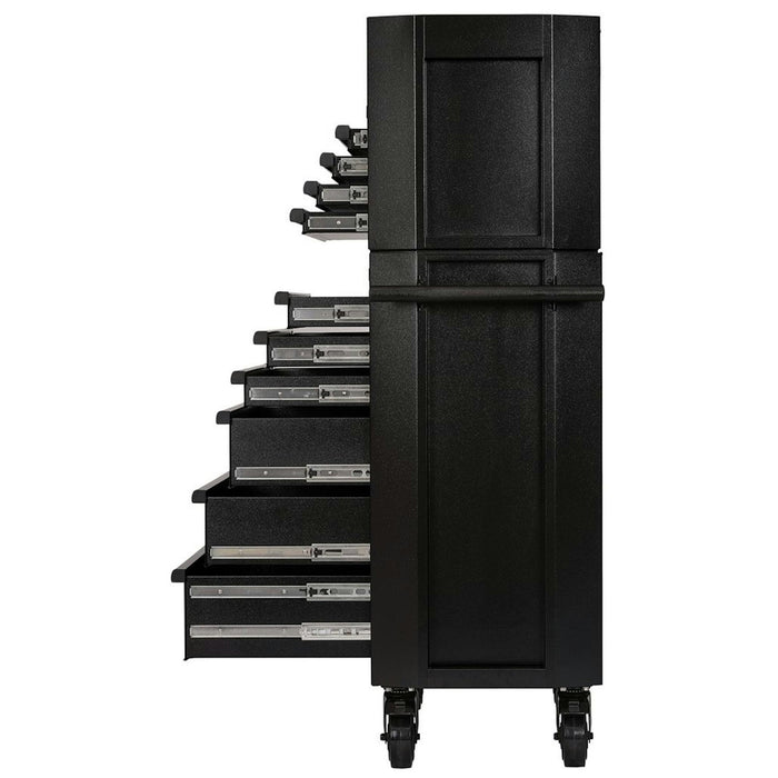 Draper BUNKER 10 Drawer Combined Roller Cabinet and Tool Chest, 26", Black